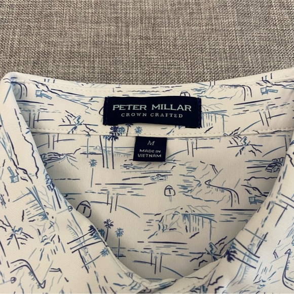 Peter Millar Crown Crafted Mens Medium LACC 123rd US Open Pacific Coast AOP New - Picture 9 of 15